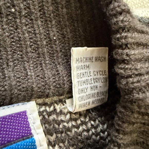 Vintage Geometric Eclectic Grandpa Sweater Pullover Men's Large 90s Retro Comfy - Picture 12 of 12